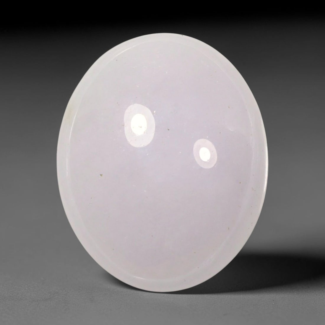 7.29ct Natural Burmese Type A Lavender Jadeite Jade Cabochon, 89BP: This single loose natural Burmese Type A jadeite jade cabochon with exact dimensions of 15.1x12.4x4.9mm. It is completely untreated, free of artificial dye, bleaching, or resin filling, preserving the
