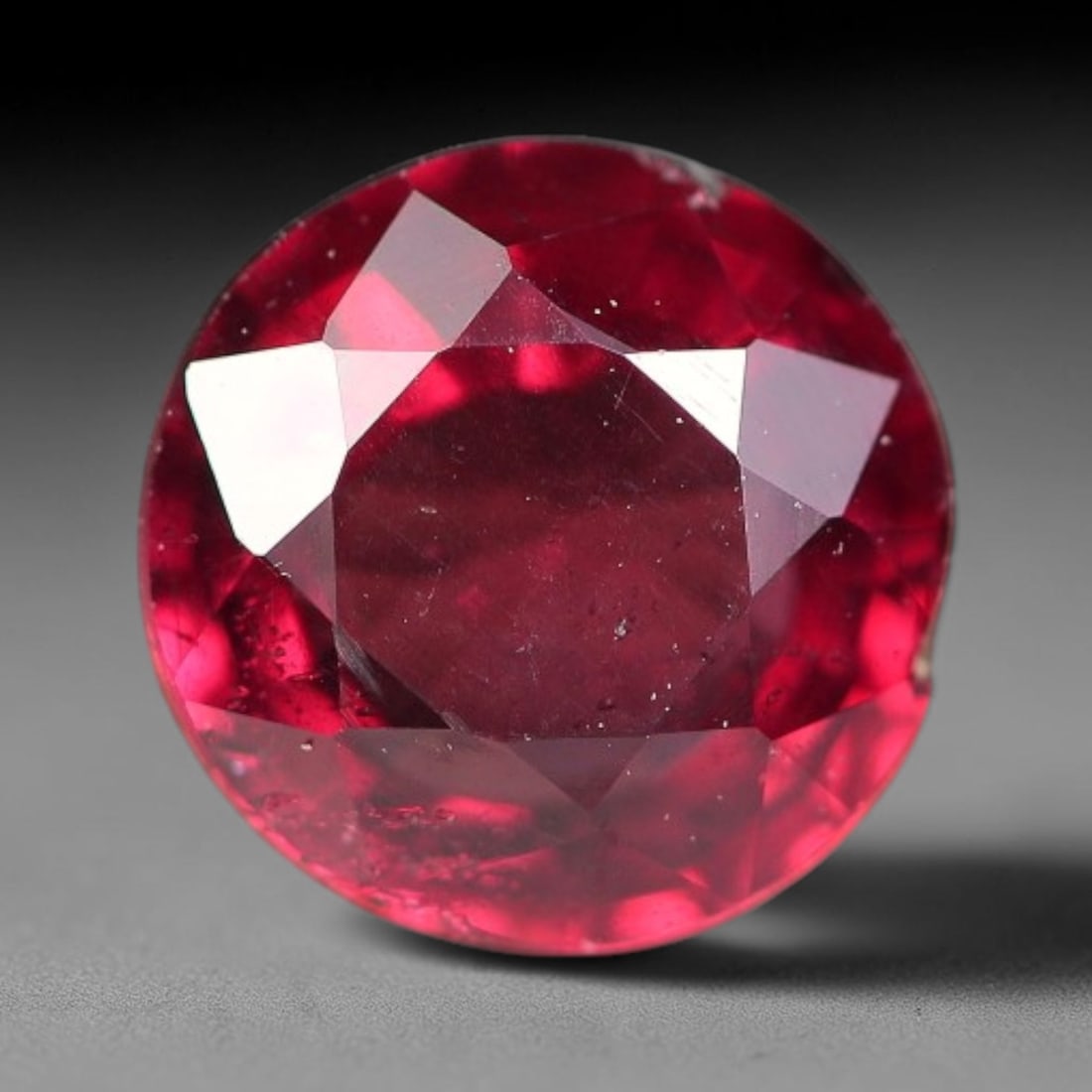1.18ct Natural Mozambican Deep Rich Red Faceted Almandine Garnet Loose Gemstone, 16BE, 16BE: This expertly faceted garnet features a deep rich red body tone with tiny fine mineral micro-inclusions evenly scattered within its transparent interior, precise polished facet planes maximize light r
