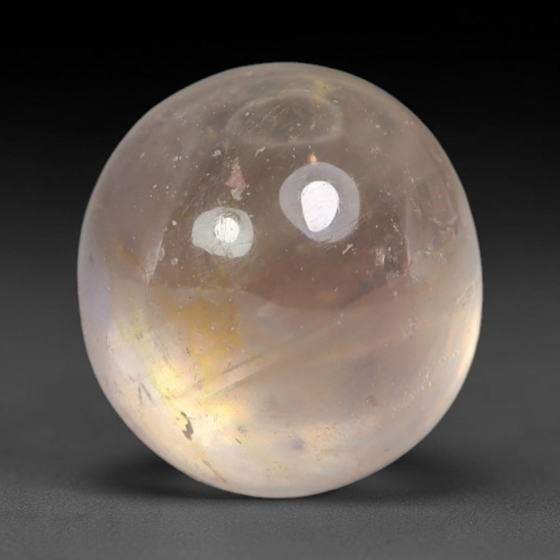 2.92ct Natural Sri Lankan Padparadscha Sapphire Loose Gemstone, 68BA, 68BA: This fully polished Padparadscha sapphire features soft warm peach-orange blended body tone, with faint natural mineral traces scattered throughout its crystalline interior, measured at calibrated dim