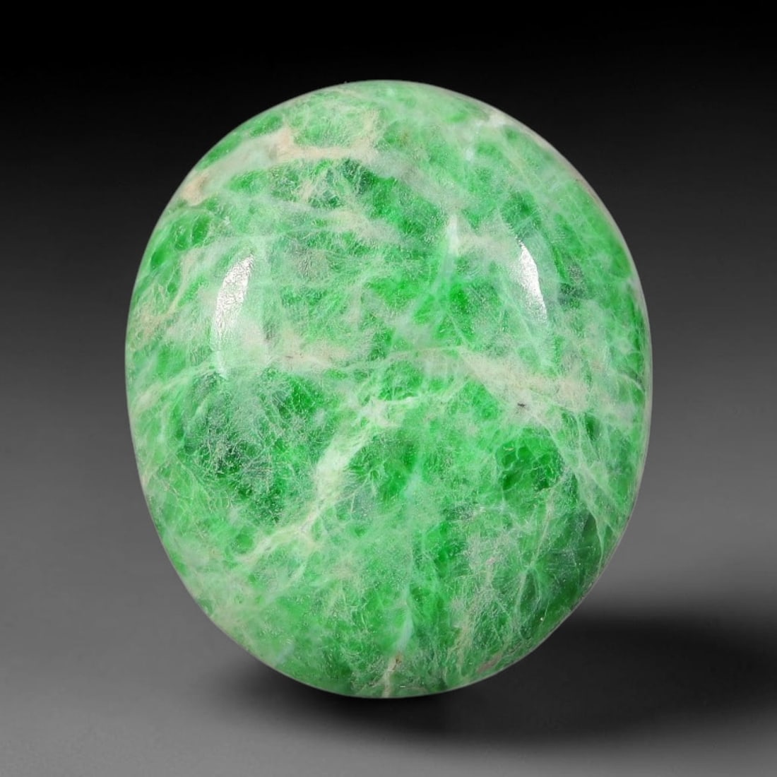 13.18ct Natural Burmese Type A Jadeite Jade Cabochon, 40FP, 40FP: This single loose natural Burmese Type A jadeite jade cabochon, fully untreated with no dyeing, bleaching or resin impregnation, this genuine Type A jade retains its all-natural crystalline structure 