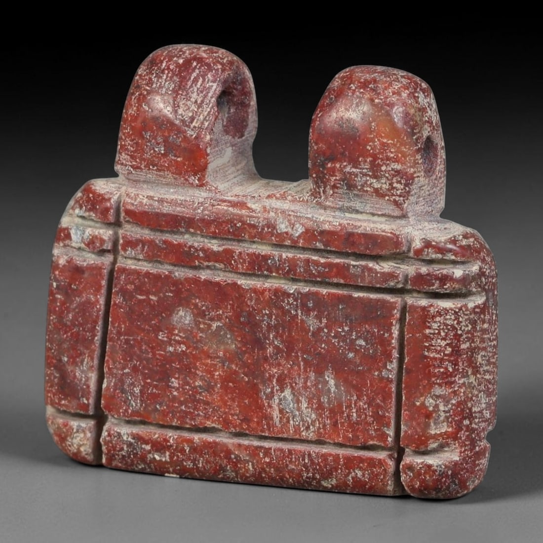 Ancient Coptic Christian Egyptian Culture Banded Agate Rectangular Amulet (300-1000 CE), 16AT, 16AT (1 of 1)