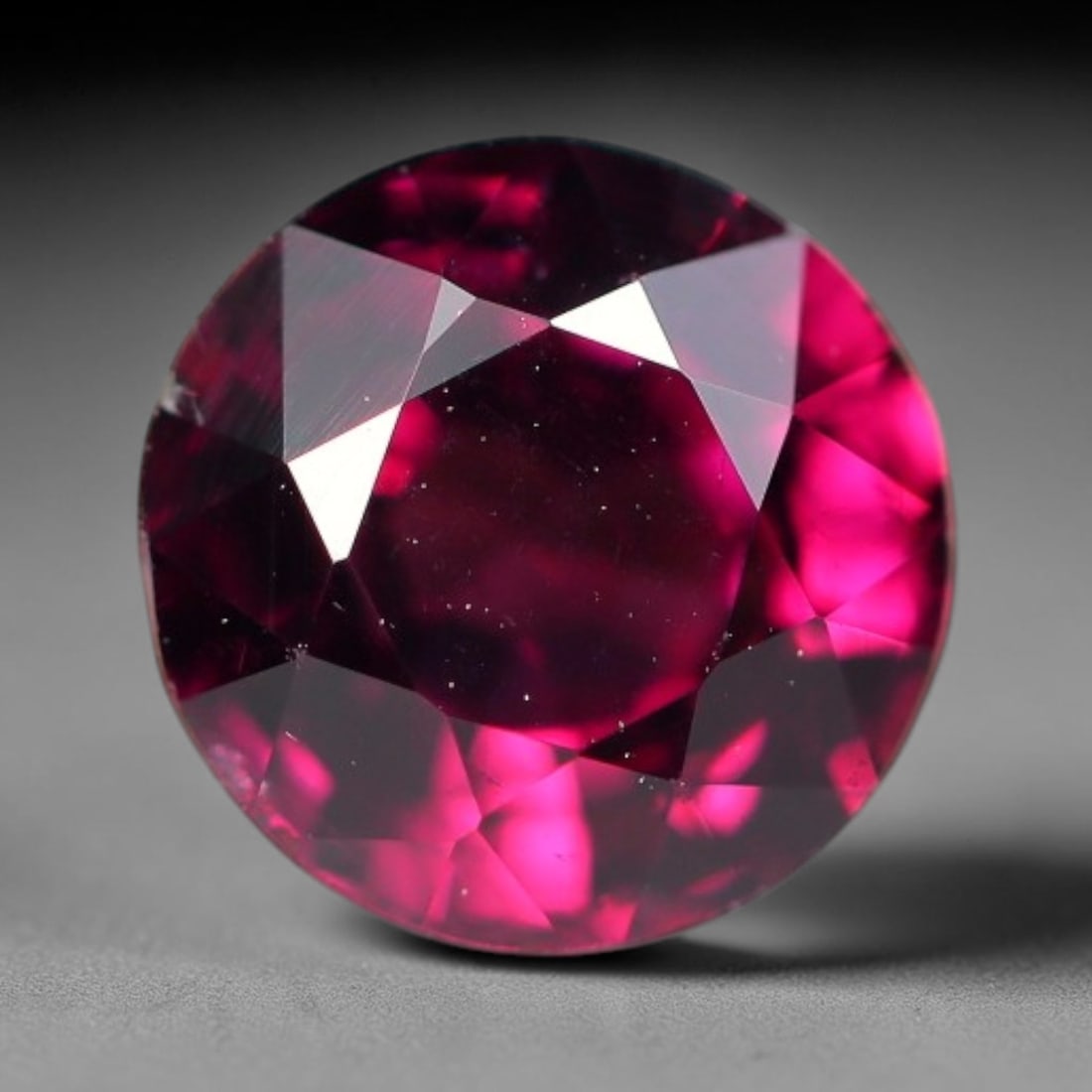 1.56ct Natural Mozambican Deep Rich Red Faceted Almandine Garnet Loose Gemstone, 18BE, 18BE: This expertly faceted garnet features a deep rich red body tone with tiny fine mineral micro-inclusions evenly scattered within its transparent interior, precise polished facet planes maximize light r