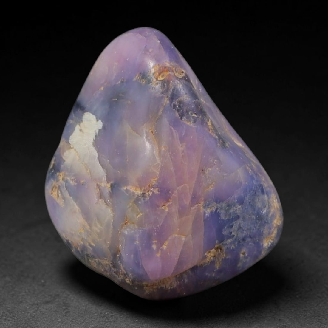 28.92ct Natural Unheated Sri Lankan Purplish Blue Sapphire Rough, 97FC, 97FC: This natural corundum rough is an unheated purplish blue sapphire sourced from Sri Lankan alluvial gem deposits, featuring an irregular natural native form with residual pale yellow-brown mineral matr