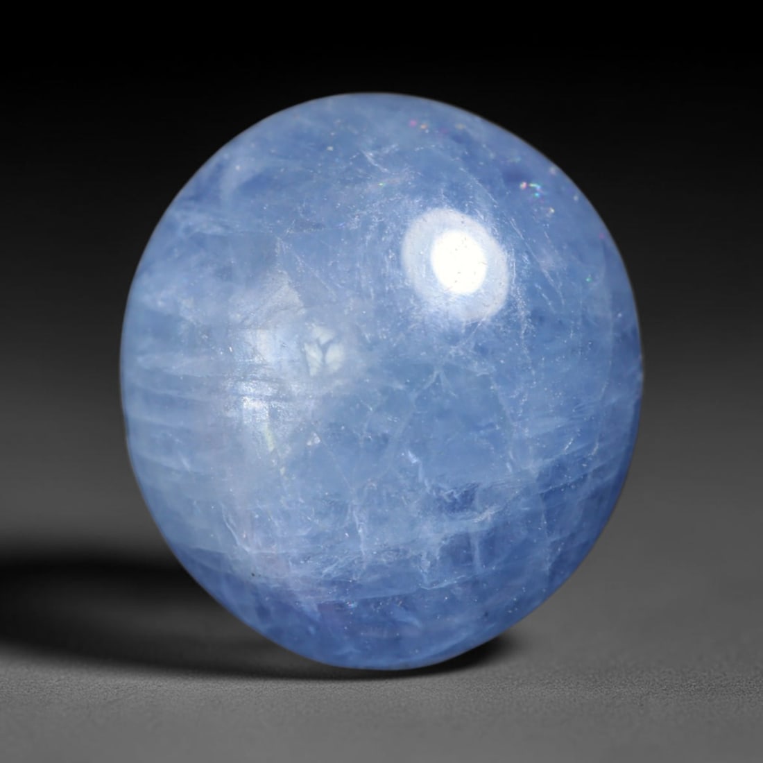 6.20ct Natural Unheated Burmese Blue Star Sapphire Oval Cabochon Loose Gemstone, 56BQ: This smoothly polished oval cabochon features natural Burmese blue star sapphire, formed with densely aligned rutile needle inclusions required to produce asterism. The gently domed surface is expertl