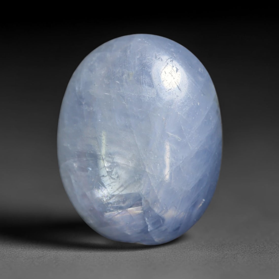 3.47ct Natural Unheated Burmese Blue Star Sapphire Oval Cabochon Loose Gemstone, 48BQ: This smoothly polished oval cabochon features natural Burmese blue star sapphire, formed with densely aligned rutile needle inclusions required to produce asterism. The gently domed surface is expertl