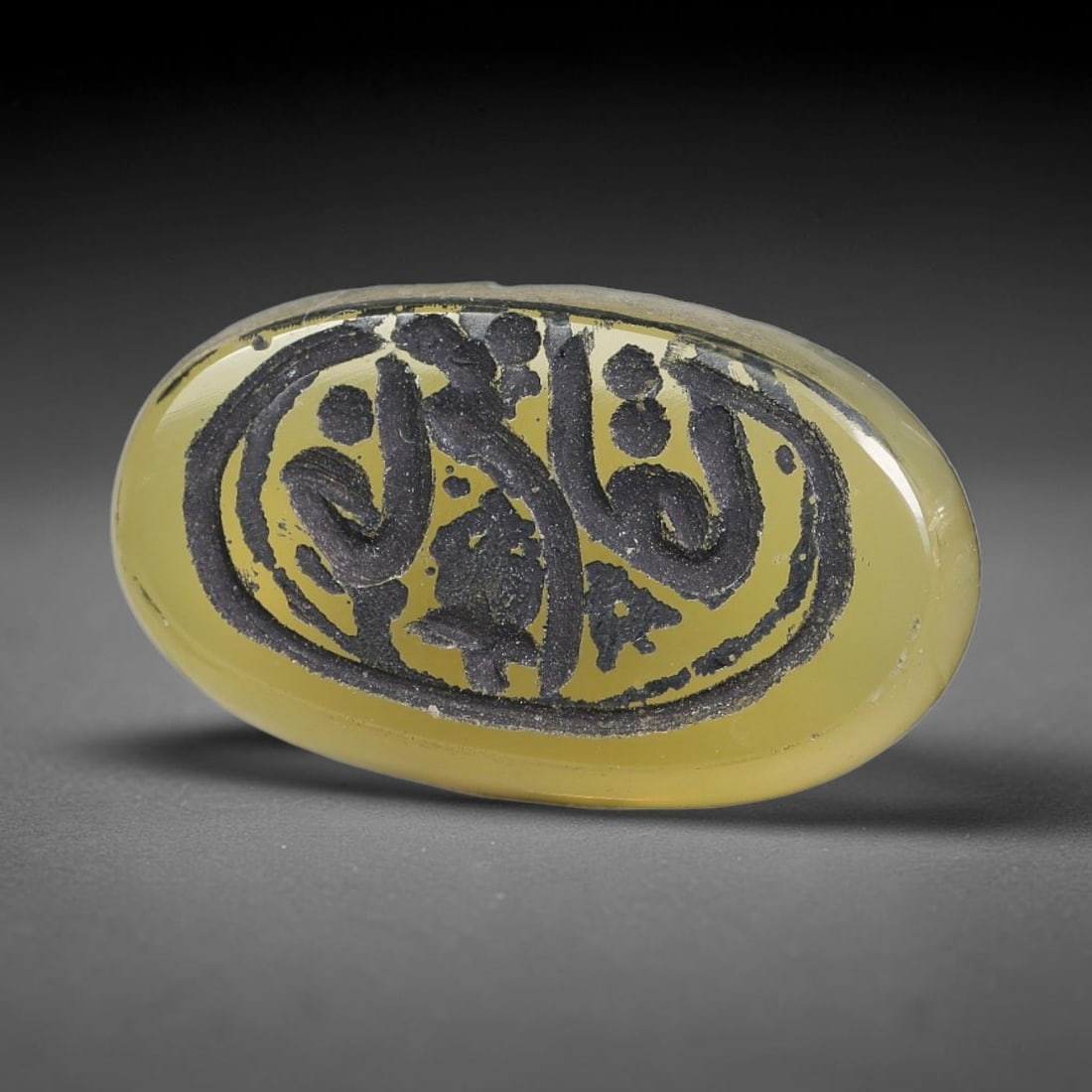 Vintage Mid-Century Carnelian Agate Islamic Calligraphic Intaglio Seal Cabochon Talisman, 29BW: This vintage mid-century natural carnelian agate intaglio seal cabochon draws inspiration from historic Islamic lapidary traditions, crafted as a wearable talisman and seal blank for jewelry setting. 