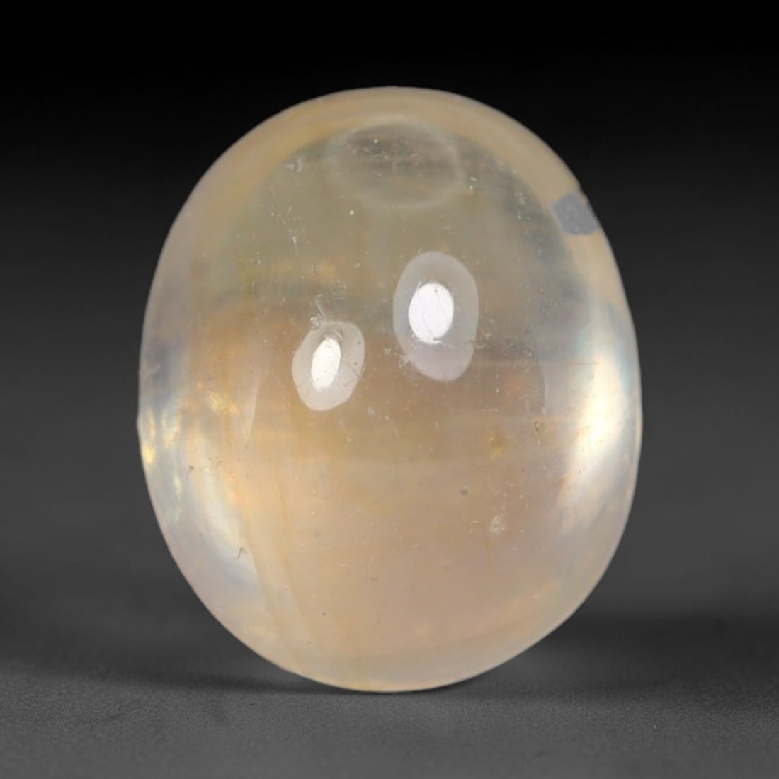 2.96ct Natural Sri Lankan Padparadscha Sapphire Loose Gemstone, 54BD: This fully polished Padparadscha sapphire features soft warm peach-orange blended body tone, with faint natural mineral traces scattered throughout its crystalline interior, measured at calibrated dim