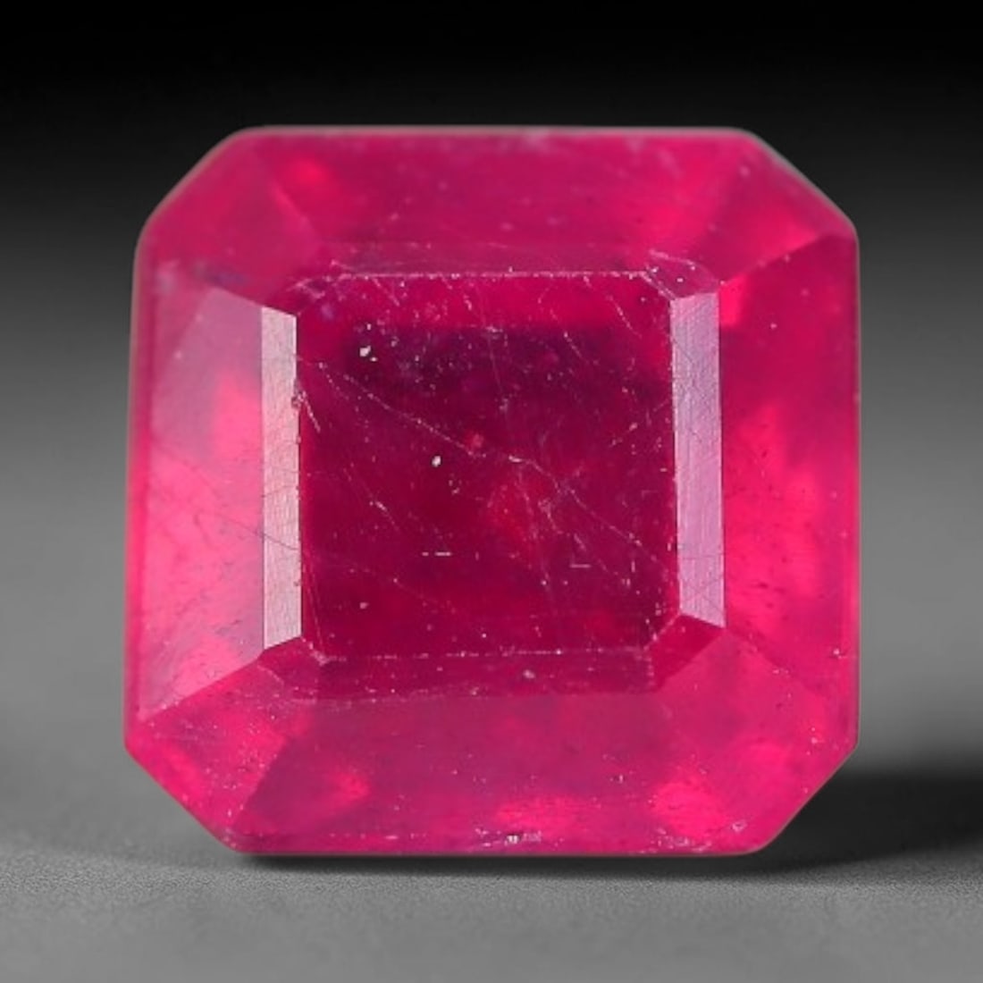 1.80 Carats Natural Madagascar Vivid Fuchsia Red Heated Ruby Loose Gemstone, 43FM (1 of 1)