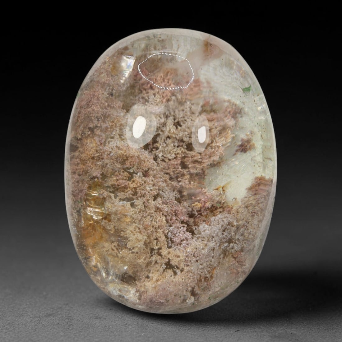 33ct Natural Brazilian Phantom Quartz Oval Cabochon Loose Gemstone, 41BM (1 of 1)