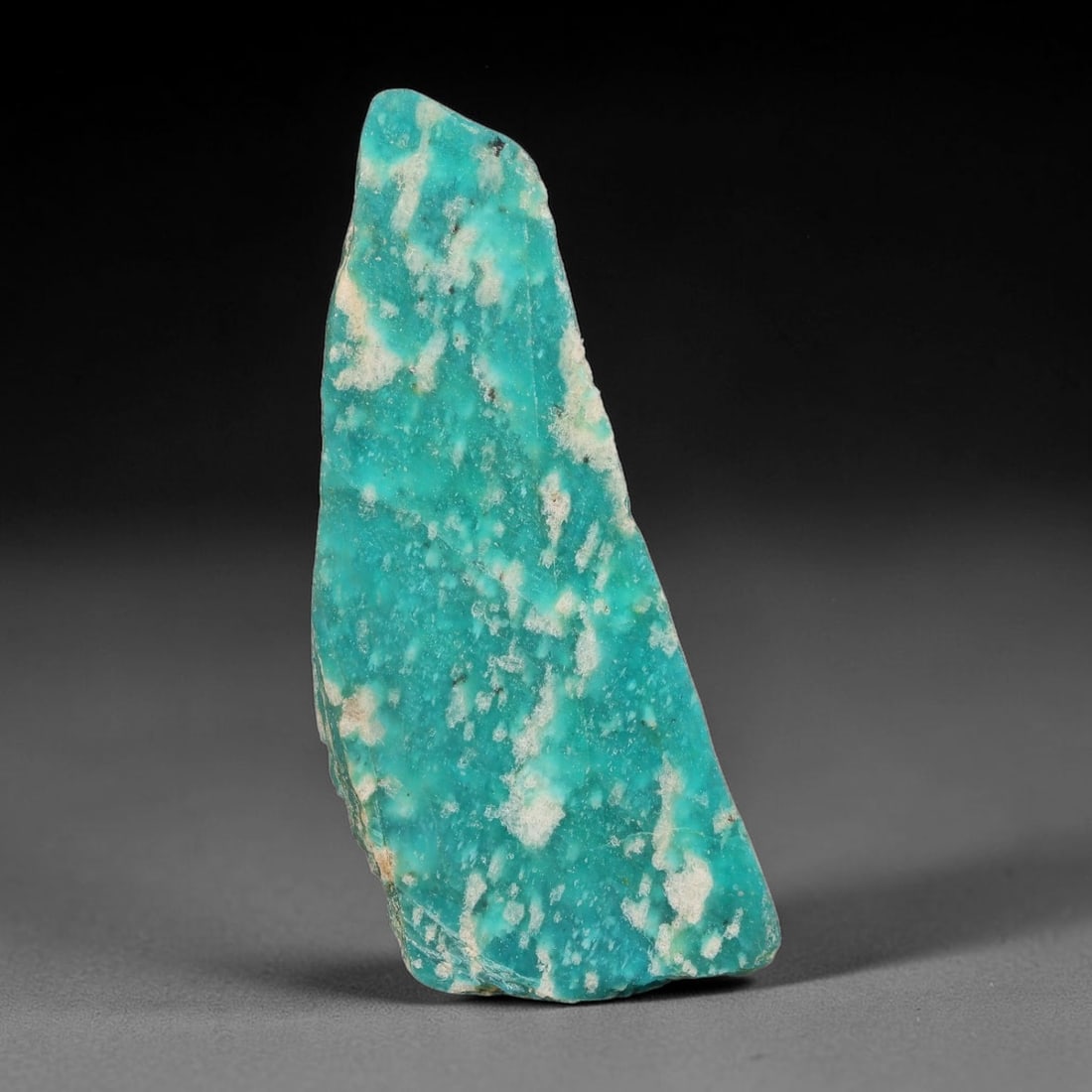 80ct Natural Russian Ural Amazonite Slab Rough, 98EB: This intact amazonite slab features distinct parallel mineral banding running uniformly across its naturally split flat surface within 56x22x6mm slab dimensions, retaining unmodified natural geologica