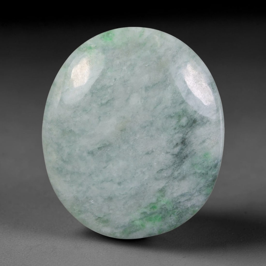 28.15ct Natural Burmese Type A Jadeite Jade Cabochon, 15AL: This single loose natural Burmese Type A jadeite jade cabochon, fully untreated with no dyeing, bleaching or resin impregnation, this genuine Type A jade retains its all-natural crystalline structure 