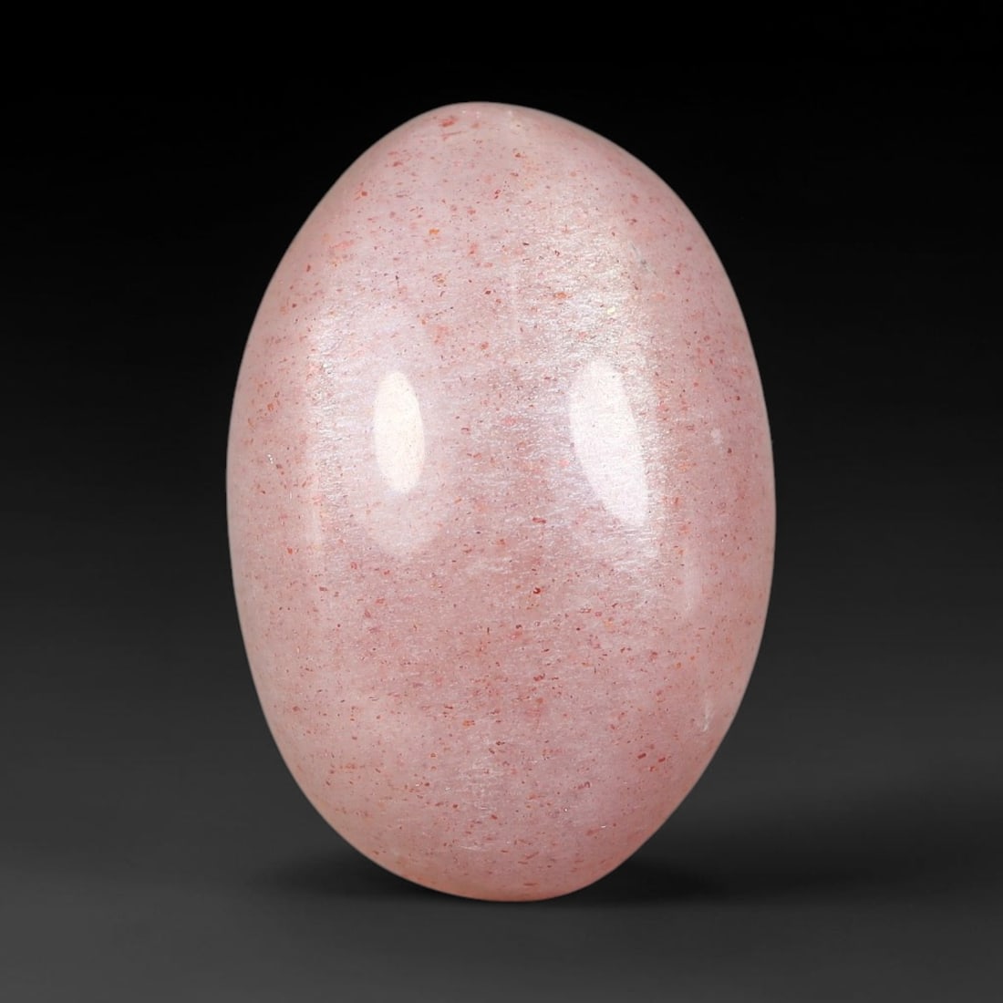 15.90 Carats Natural Ceylon Warm Peach Moonstone Loose Gemstone, 81FE: This natural Ceylon moonstone has dimension measurements of 21.2x14.5x7.2mm, showcasing a smooth warm peach base tone paired with subtle soft adularescent sheen that glides gently across the polished 
