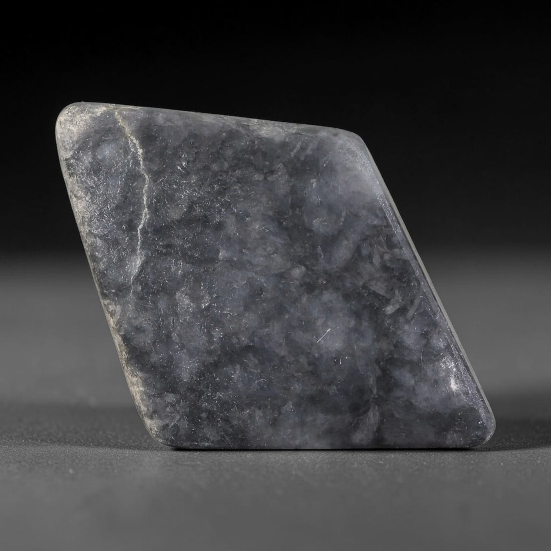 210ct Natural Type A Burmese Jadeite Jade Sliced Rough, 68FD: This specimen is a sliced rough block of natural Type A Burmese jadeite jade. The interior displays natural colour zoning with visible mineral veining and crystalline patterns typical of unprocessed j