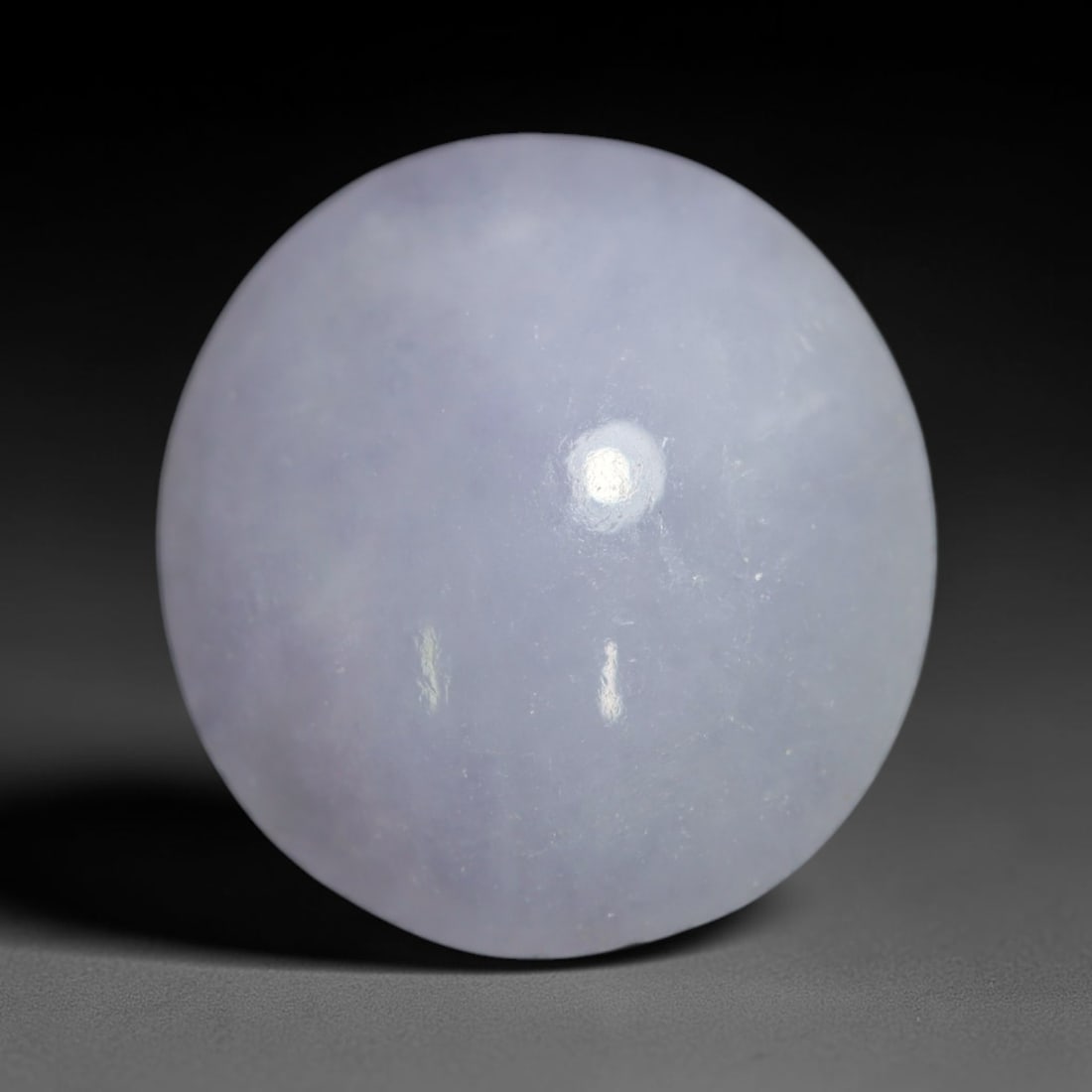 3.17ct Natural Burmese Type A Lavender Jadeite Jade Oval Cabochon Loose Gemstone, 50BT: This smoothly polished oval cabochon consists of authentic Type A Burmese jadeite jade. It features soft, even lavender hue with gentle natural tonal flow, presenting the subtle waxy lustre characteri