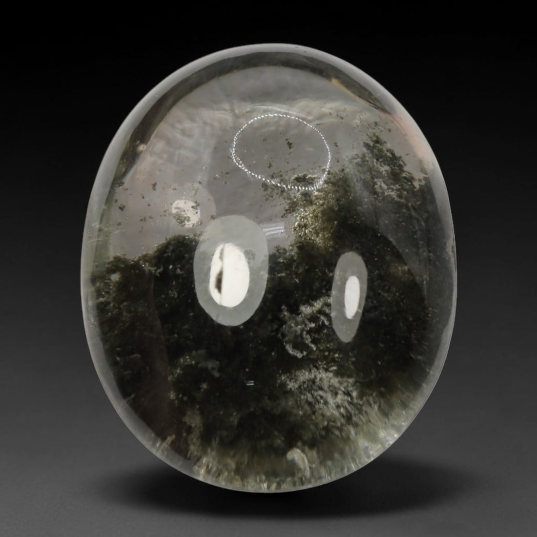 21ct Natural Brazilian Phantom Quartz Oval Cabochon Loose Gemstone, 11BM (1 of 1)