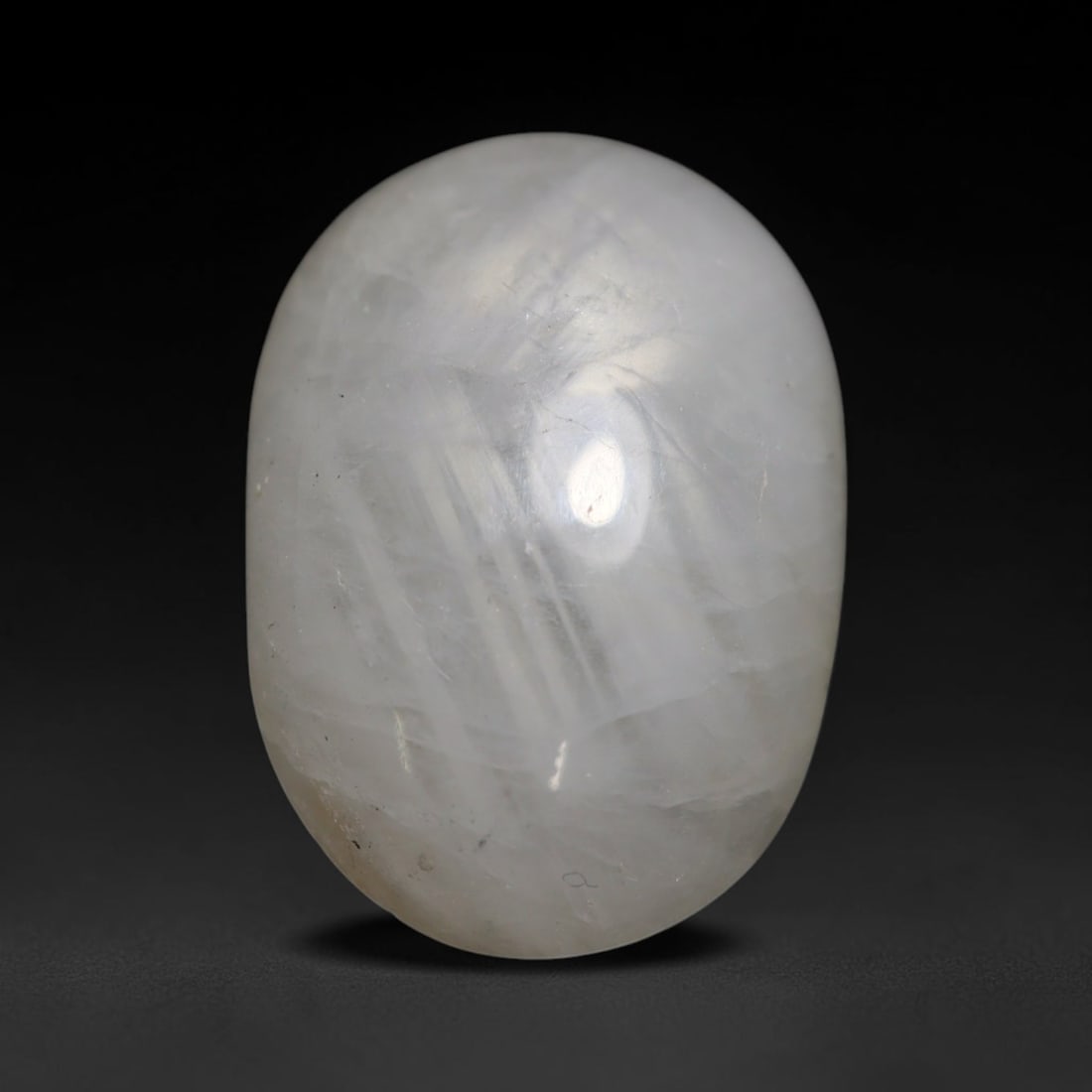 5.38ct Natural Unheated Burmese White Star Sapphire Oval Cabochon Loose Gemstone, 45BQ: This finely polished oval cabochon is natural unheated Burmese white star sapphire. Aligned microscopic rutile inclusions within the crystal create asterism, revealed as a star phenomenon under focuse