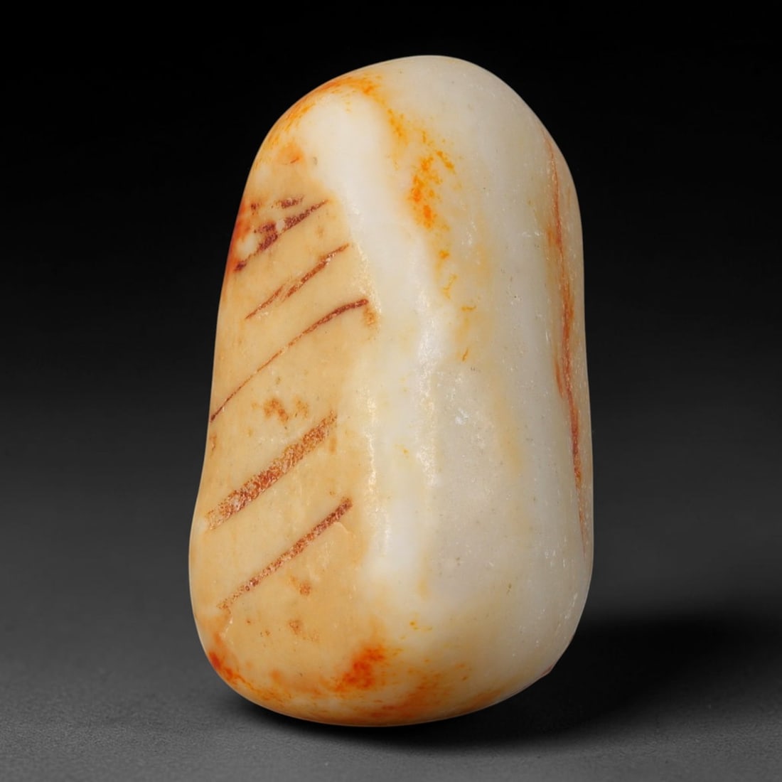 Natural Chinese Hetian Mutton Fat Nephrite Raw Seed Pebble Jade Stone, 48EC (1 of 2)