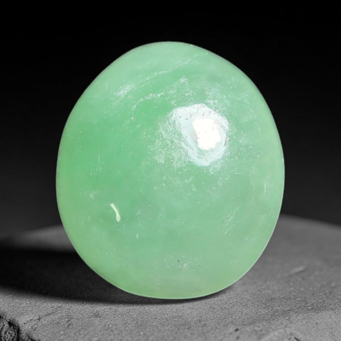 2.60ct Natural Burmese Type A Apple Green Jadeite Jade Cabochon Loose Gemstone, 22BV (1 of 1)