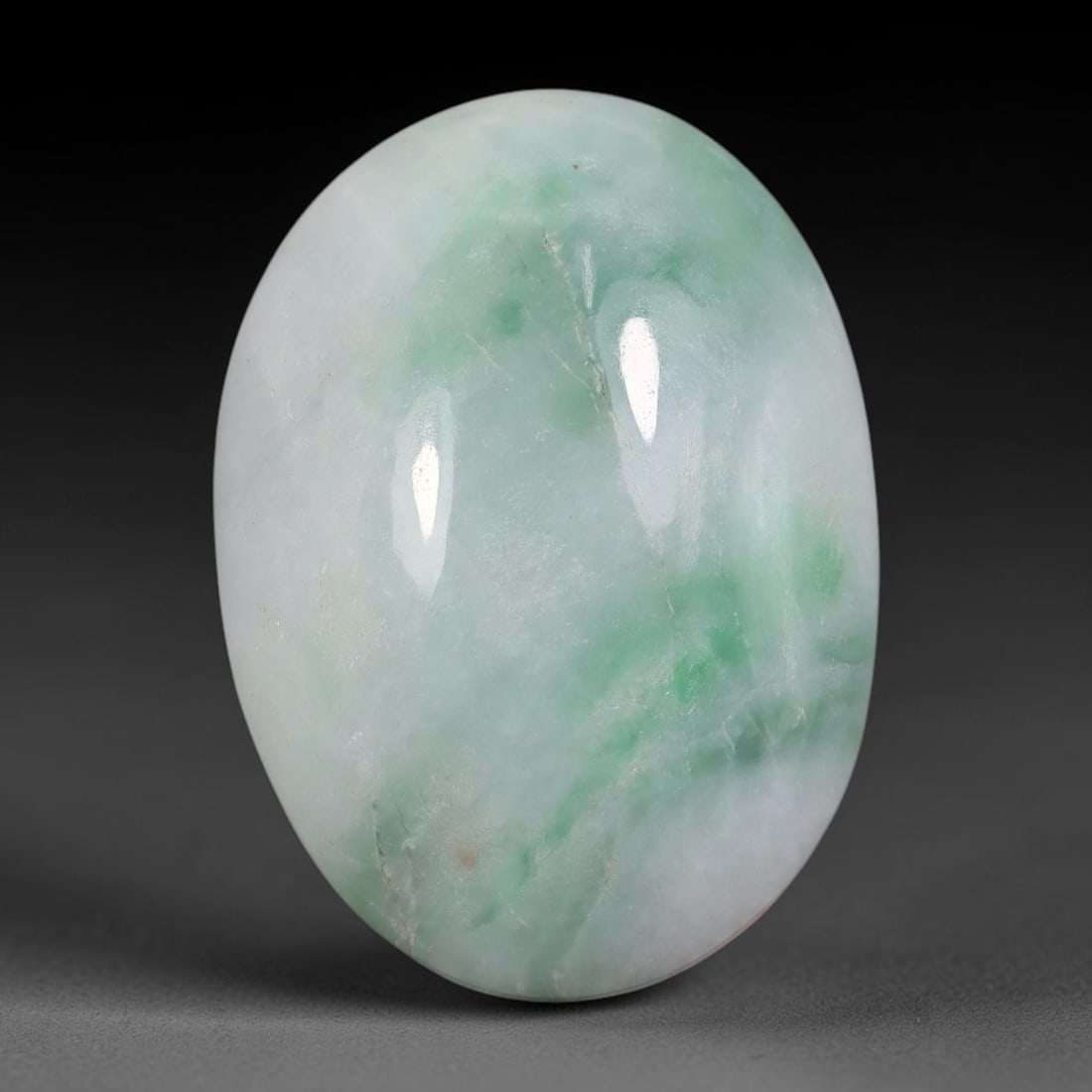 34.40ct Natural Burmese Type A Jadeite Jade Cabochon, 68FA: This single loose natural Burmese Type A jadeite jade cabochon, fully untreated with no dyeing, bleaching or resin impregnation, this genuine Type A jade retains its all-natural crystalline structure 