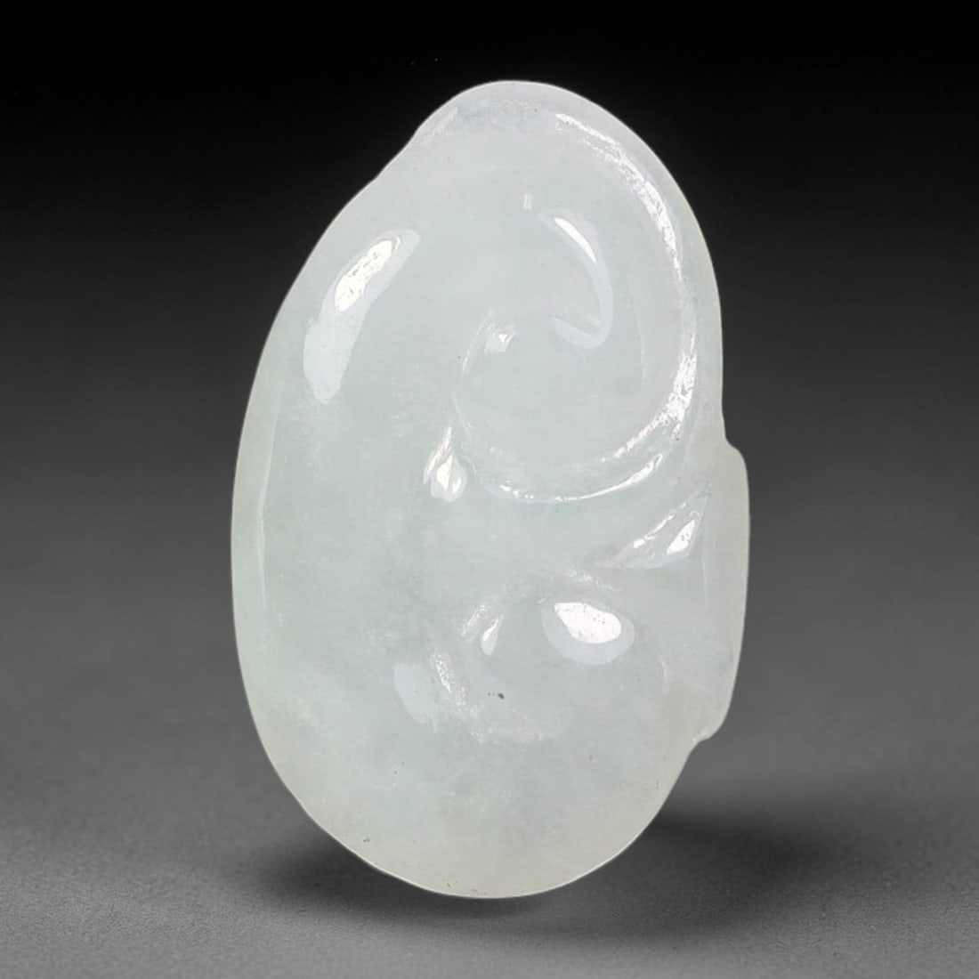 Natural Burmese Type A Jadeite Jade Hand Carved Pendant, 95BS: Artisan hand-carved untreated Burmese Type A jadeite jade pendant measuring 20x13 mm. Carefully sculpted with detailed relief craftsmanship and finished with a smooth glossy polish. Authentic Type A j