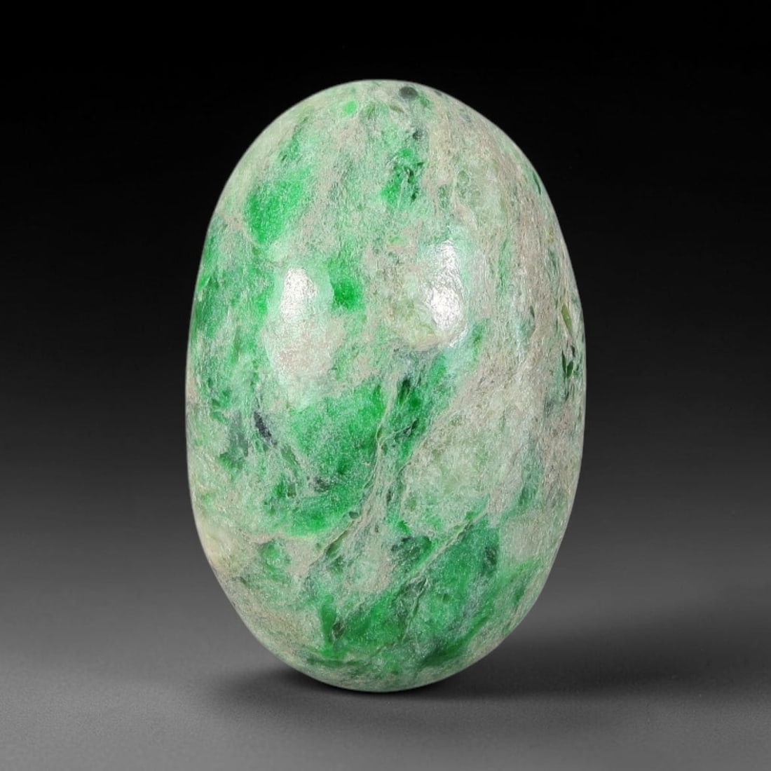 16.24ct Natural Burmese Type A Jadeite Jade Cabochon, 42FP: This single loose natural Burmese Type A jadeite jade cabochon, fully untreated with no dyeing, bleaching or resin impregnation, this genuine Type A jade retains its all-natural crystalline structure 