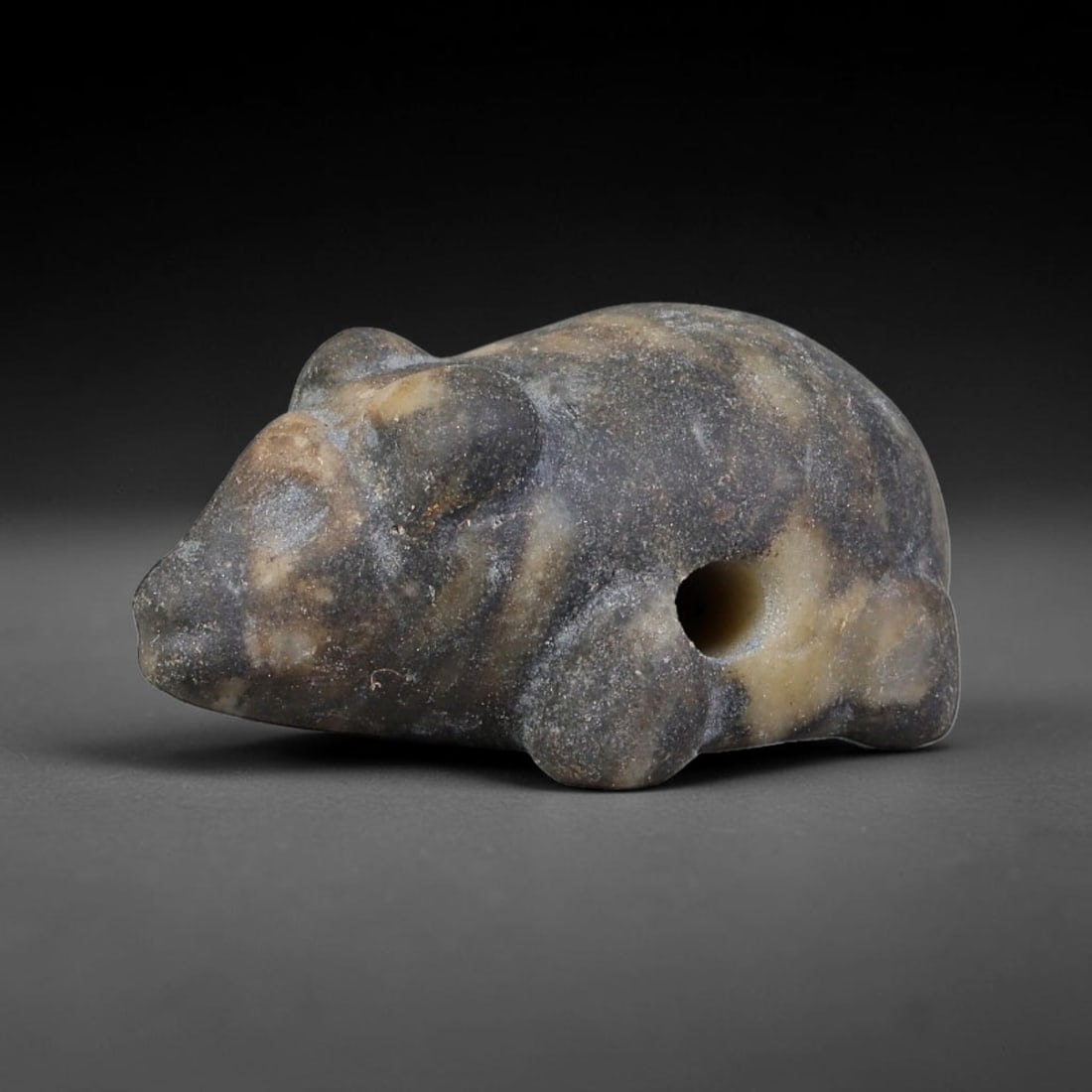 Ancient Elamite Civilization Banded Hardstone Rodent Amulet (3200-539 BCE), 59FV (1 of 2)