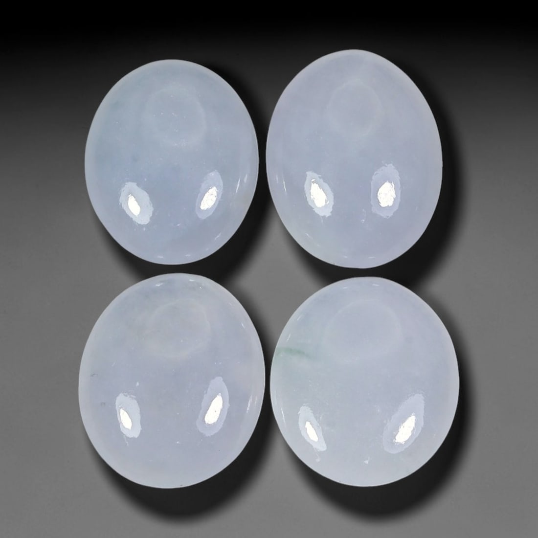 18.53ct Natural Burmese Type A Icy Grade Jadeite Jade Cabochon Loose Gemstone Lot, 41FJ: This natural Burmese Type A jadeite jade cabochon lot features attractive icy translucent body with smooth polished surfaces. Dimensions measure 13x10x4mm, sourced from Myanmar, these polished cabocho
