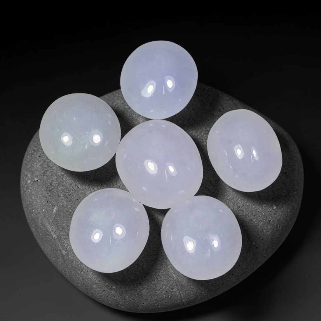 20.39ct Natural Burmese Type A Lavender Jadeite Jade Cabochon Loose Gemstone, 49FV: This natural Burmese Type A jadeite jade cabochon lot displays soft lavender tone with well polished surfaces. Dimensions measure 11x9x4mm, sourced from Myanmar, these polished cabochons present great