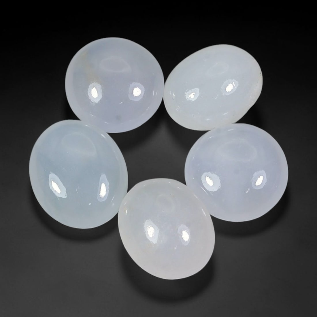 15.82ct Natural Burmese Type A Icy Grade Jadeite Jade Cabochon Loose Gemstone Lot, 38FJ: This natural Burmese Type A jadeite jade cabochon lot features attractive icy translucent body with smooth polished surfaces. Dimensions measure 11x9x4mm, sourced from Myanmar, these polished cabochon
