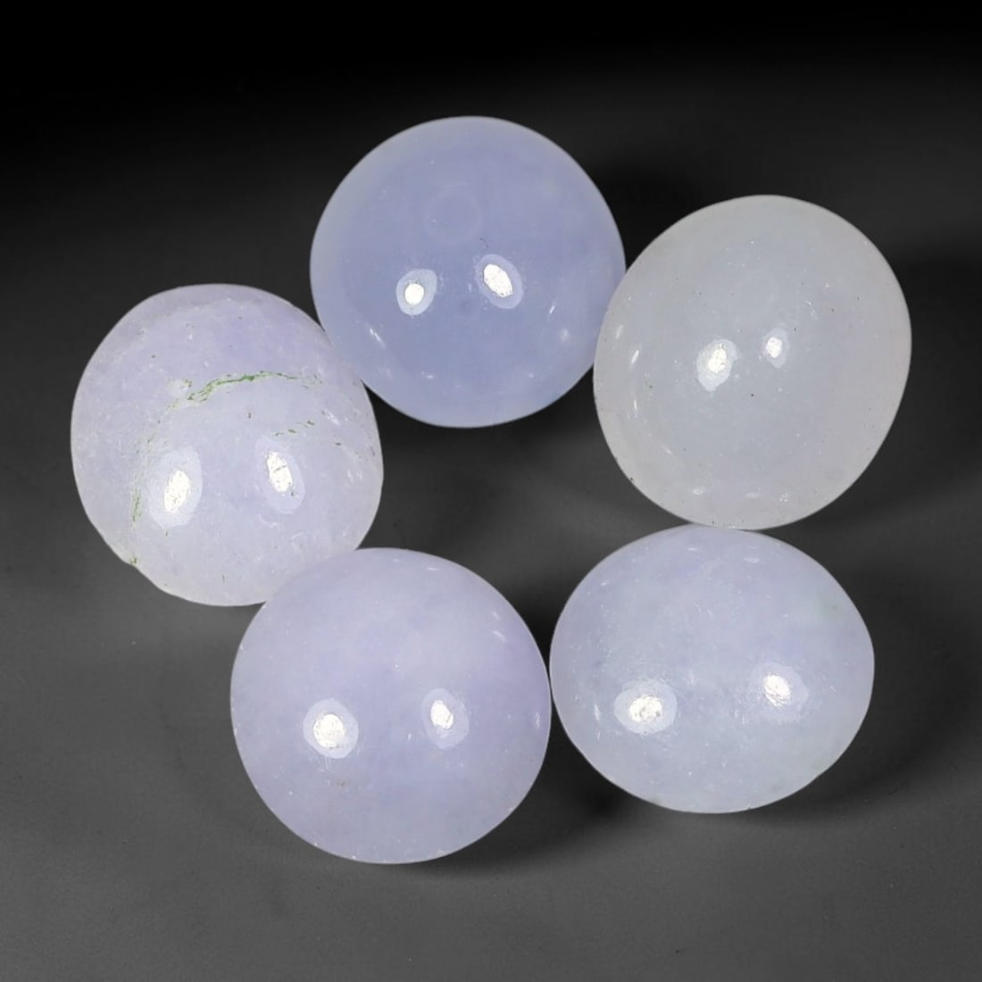 16.83ct Natural Burmese Type A Lavender Jadeite Jade Cabochon Loose Gemstone, 16FV: This natural Burmese Type A jadeite jade cabochon lot displays soft lavender tone with well polished surfaces. Dimensions measure 10x9x6mm, sourced from Myanmar, these polished cabochons present great