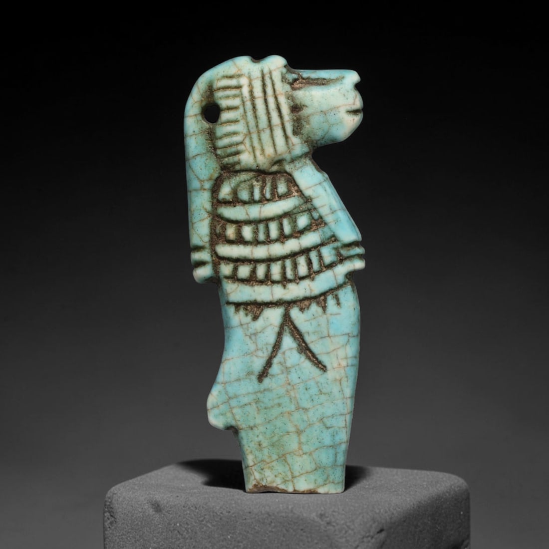 Ancient Egyptian Faience Taweret Amulet (c.664-30 BCE), 45EF (1 of 1)