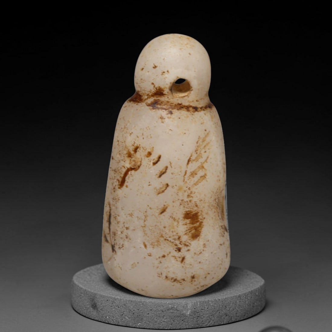 Ancient Elamite Civilization Stone Cylinder Seal (3200-539 BCE), 31ED: This antique stone cylinder seal originates from Elamite Civilization, an independent early Western Asian culture renowned for cylinder seal production used to authenticate property documents and serv