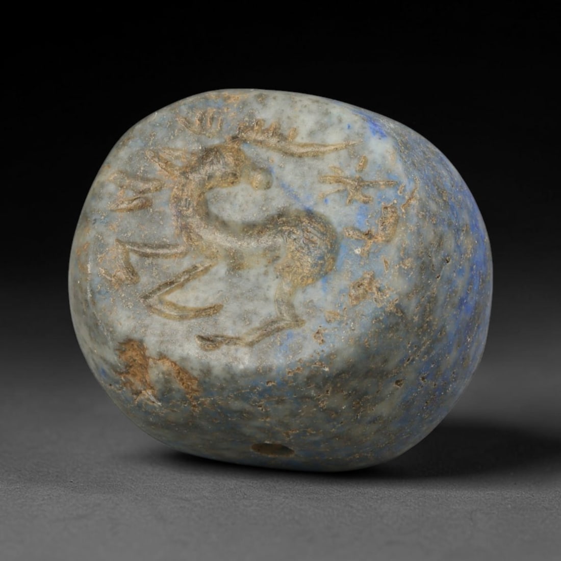 Ancient Sasanian Persian Lapis Lazuli Intaglio Stamp Seal (224-651 CE), 100ED (1 of 2)