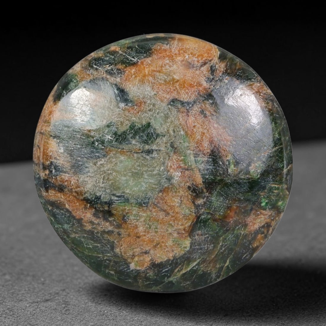 13.58ct Natural Burmese Type A Jadeite Jade Cabochon, 66AL: This single loose natural Burmese Type A jadeite jade cabochon, fully untreated with no dyeing, bleaching or resin impregnation, this genuine Type A jade retains its all-natural crystalline structure 