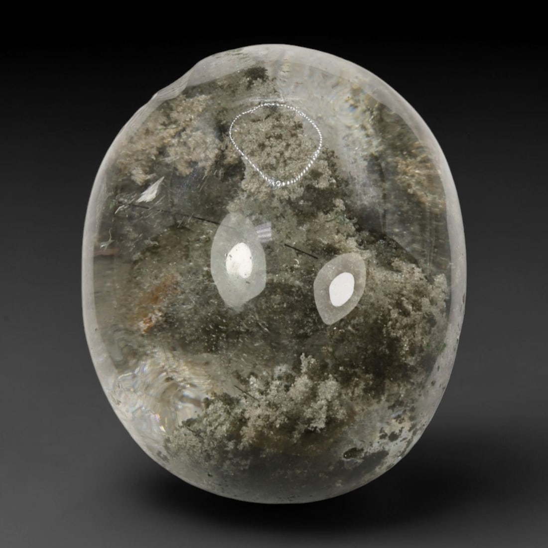 24ct Natural Brazilian Phantom Quartz Oval Cabochon Loose Gemstone, 15BM (1 of 1)