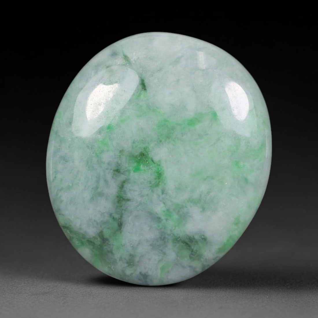 25.31ct Natural Burmese Type A Jadeite Jade Cabochon, 37AL: This single loose natural Burmese Type A jadeite jade cabochon, fully untreated with no dyeing, bleaching or resin impregnation, this genuine Type A jade retains its all-natural crystalline structure 