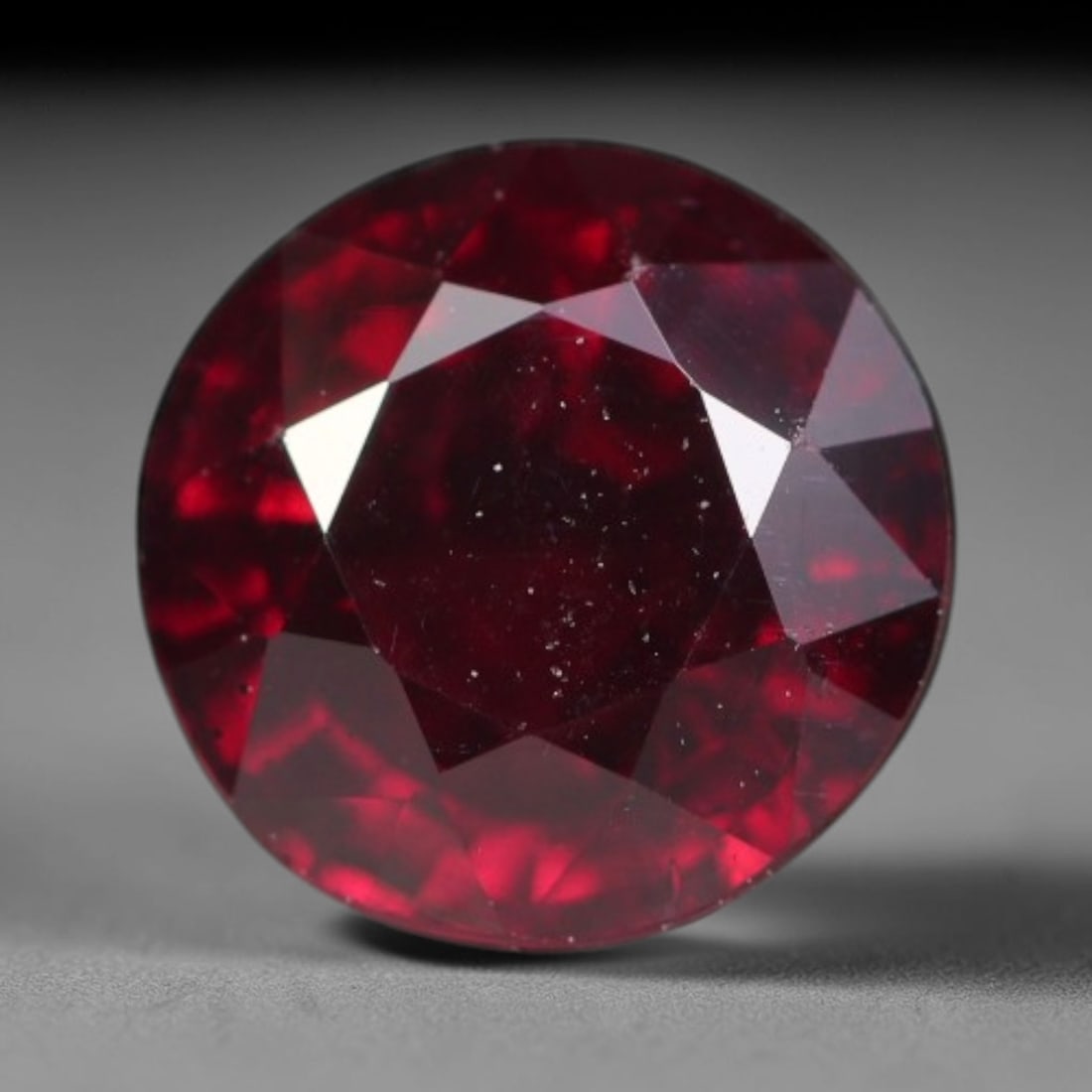 1.89ct Natural Mozambican Deep Rich Red Faceted Almandine Garnet Loose Gemstone, 10BD: This expertly faceted garnet features a deep rich red body tone with tiny fine mineral micro-inclusions evenly scattered within its transparent interior, precise polished facet planes maximize light r