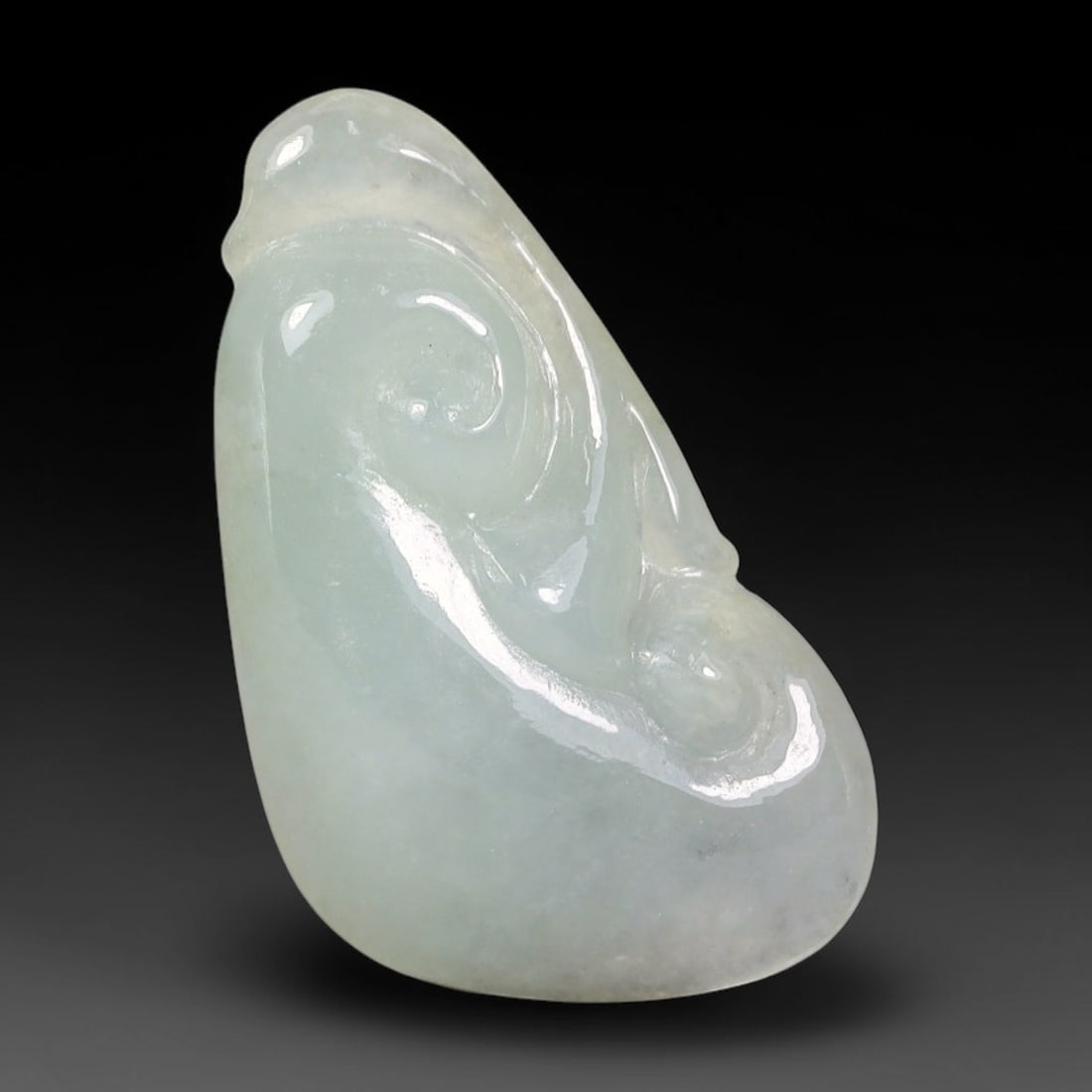 Natural Burmese Type A Jadeite Jade Hand Carved Pendant, 91BS: Artisan hand-carved untreated Burmese Type A jadeite jade pendant measuring 26x15 mm. Carefully sculpted with detailed relief craftsmanship and finished with a smooth glossy polish. Authentic Type A j