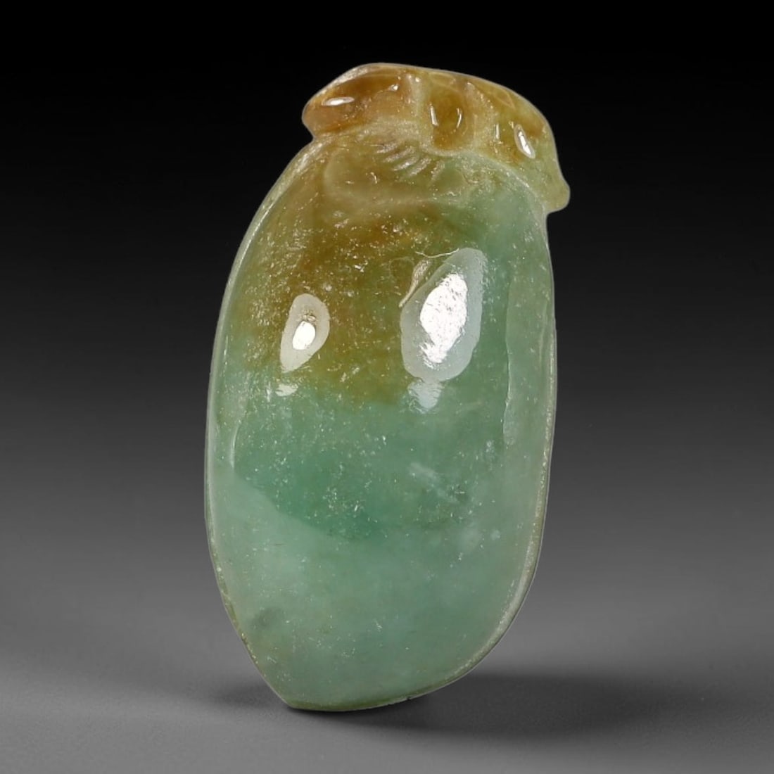 Natural Burmese Type A Jadeite Jade Hand Carved Pendant, 65BS: Artisan hand-carved untreated Burmese Type A jadeite jade pendant measuring 21x11 mm. Carefully sculpted with detailed relief craftsmanship and finished with a smooth glossy polish. Authentic Type A j