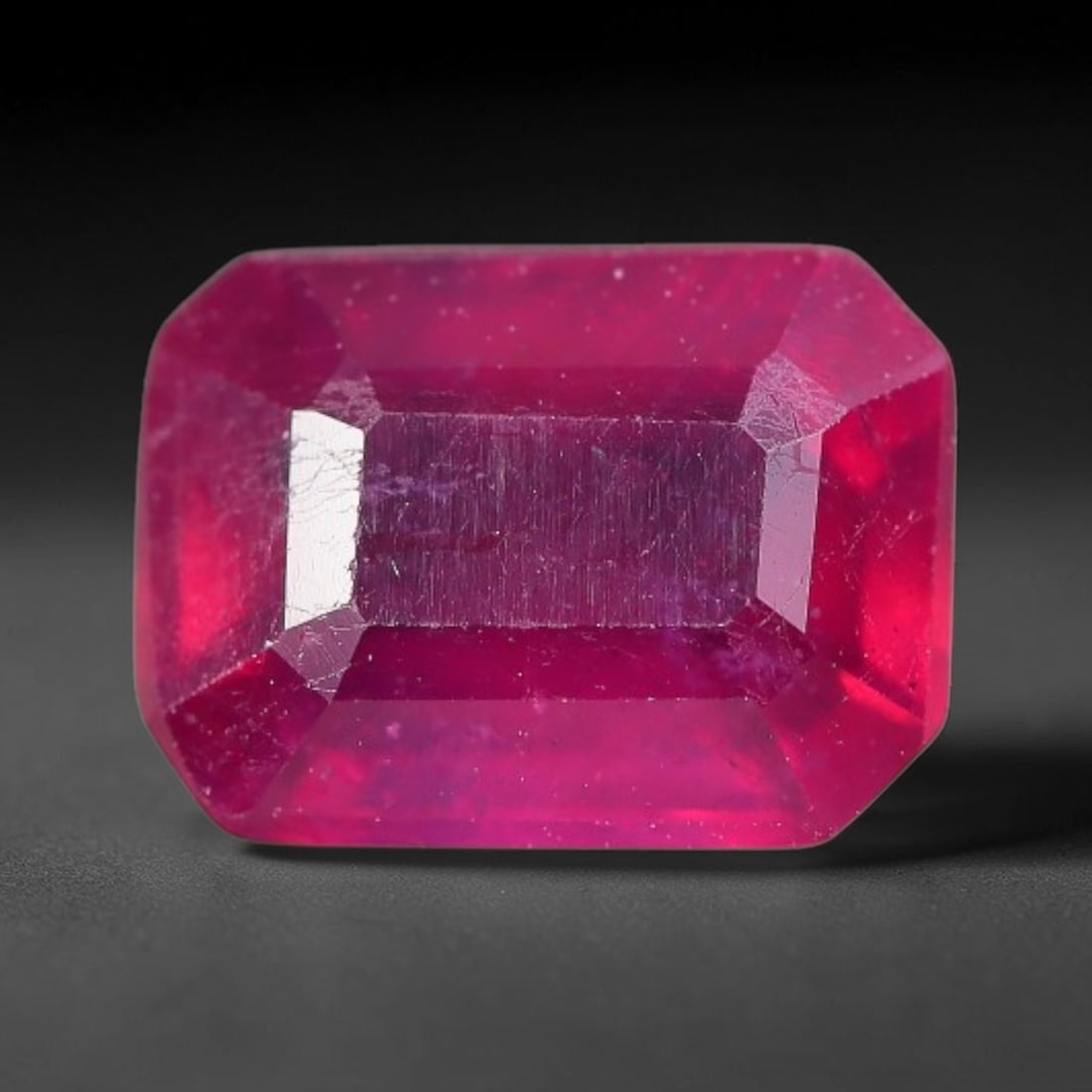 2.17 Carats Natural Madagascar Vivid Fuchsia Red Heated Ruby Loose Gemstone, 59FM (1 of 1)