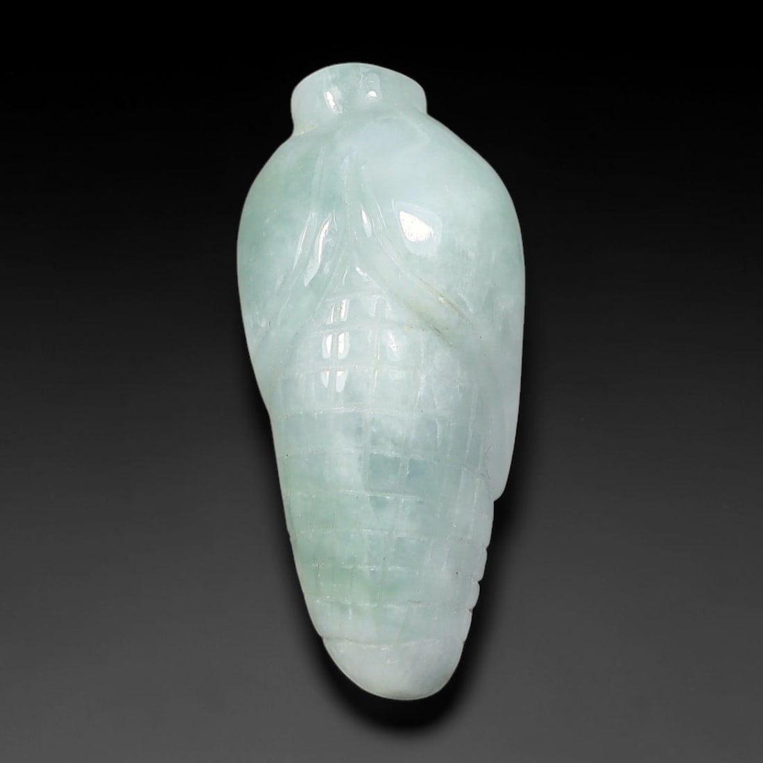 Natural Burmese Type A Jadeite Jade Hand Carved Pendant, 22BS: Artisan hand-carved untreated Burmese Type A jadeite jade pendant measuring 28x12 mm. Carefully sculpted with detailed relief craftsmanship and finished with a smooth glossy polish. Authentic Type A j