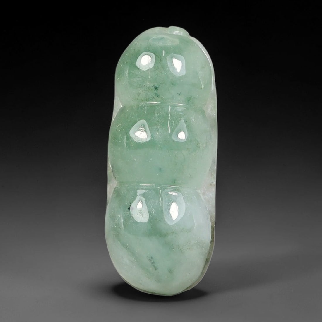 Natural Burmese Type A Jadeite Jade Hand Carved Pendant, 45BS: Artisan hand-carved untreated Burmese Type A jadeite jade pendant measuring 23x9 mm. Carefully sculpted with detailed relief craftsmanship and finished with a smooth glossy polish. Authentic Type A ja