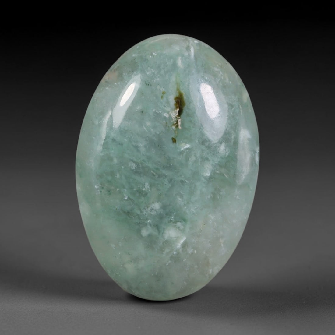 33.16ct Natural Burmese Type A Jadeite Jade Cabochon, 19AL: This single loose natural Burmese Type A jadeite jade cabochon, fully untreated with no dyeing, bleaching or resin impregnation, this genuine Type A jade retains its all-natural crystalline structure 