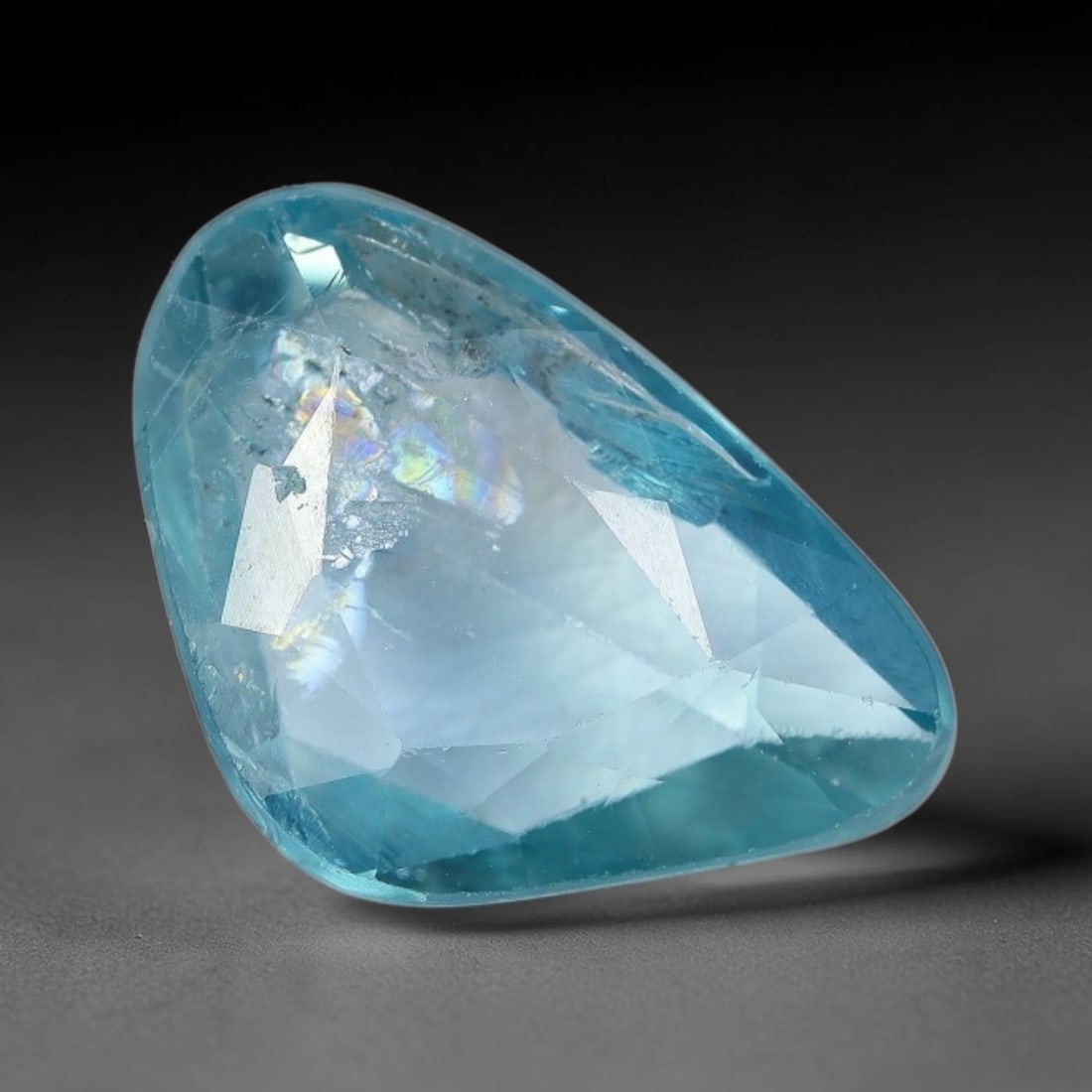 4.83ct Natural Cambodian Blue Zircon Rose Cut Loose Gemstone, 82BV: This fascinating rose cut gemstone is natural blue zircon sourced from Cambodia. The vintage-inspired rose cut facets create soft, diffused light return that beautifully showcases its vivid saturated 