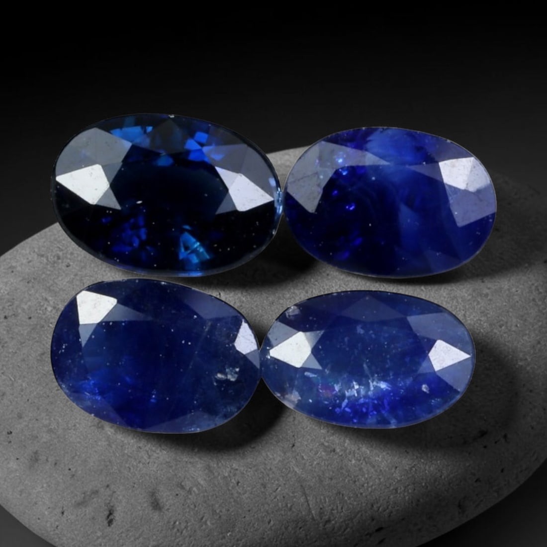 2.43ct Natural Australian Blue Sapphire Loose Gemstone Parcel, 89BV: This parcel consists of natural blue sapphire originating from Australia. The stones display varied cool blue tonal variation across the crystal material, polished with fine faceting to maximise light