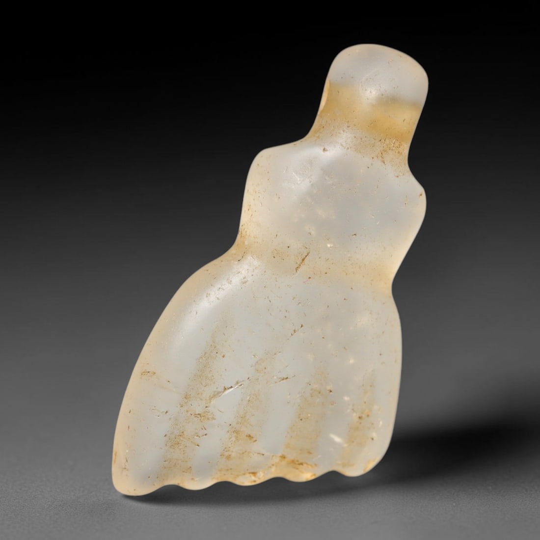Ancient Medieval Coptic Christian Egyptian Culture Rock Crystal Fist Amulet (300-1000 CE), 25FY (1 of 1)