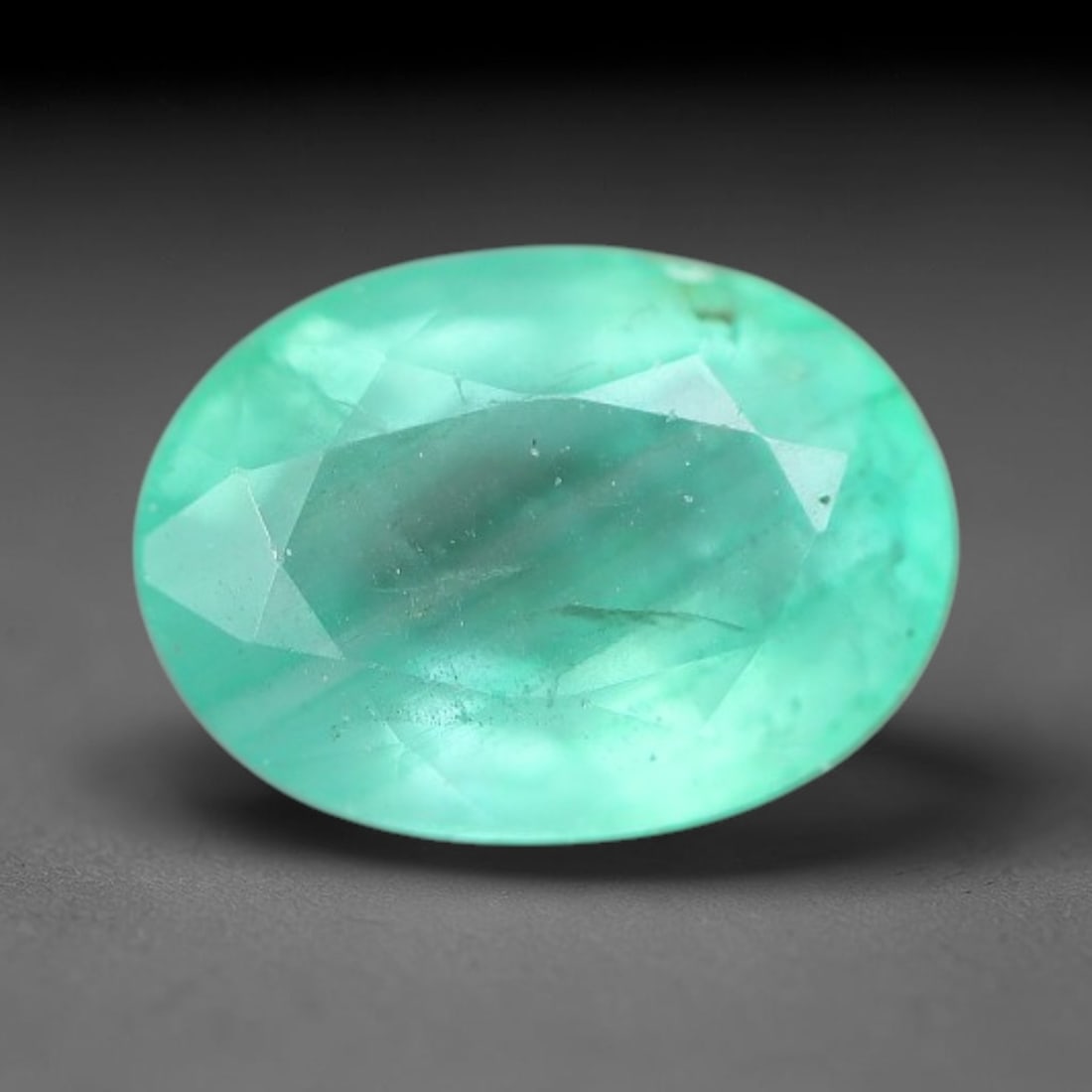 0.80 Carats Natural Zambian Green Emerald Loose Gemstone, 14FP (1 of 1)