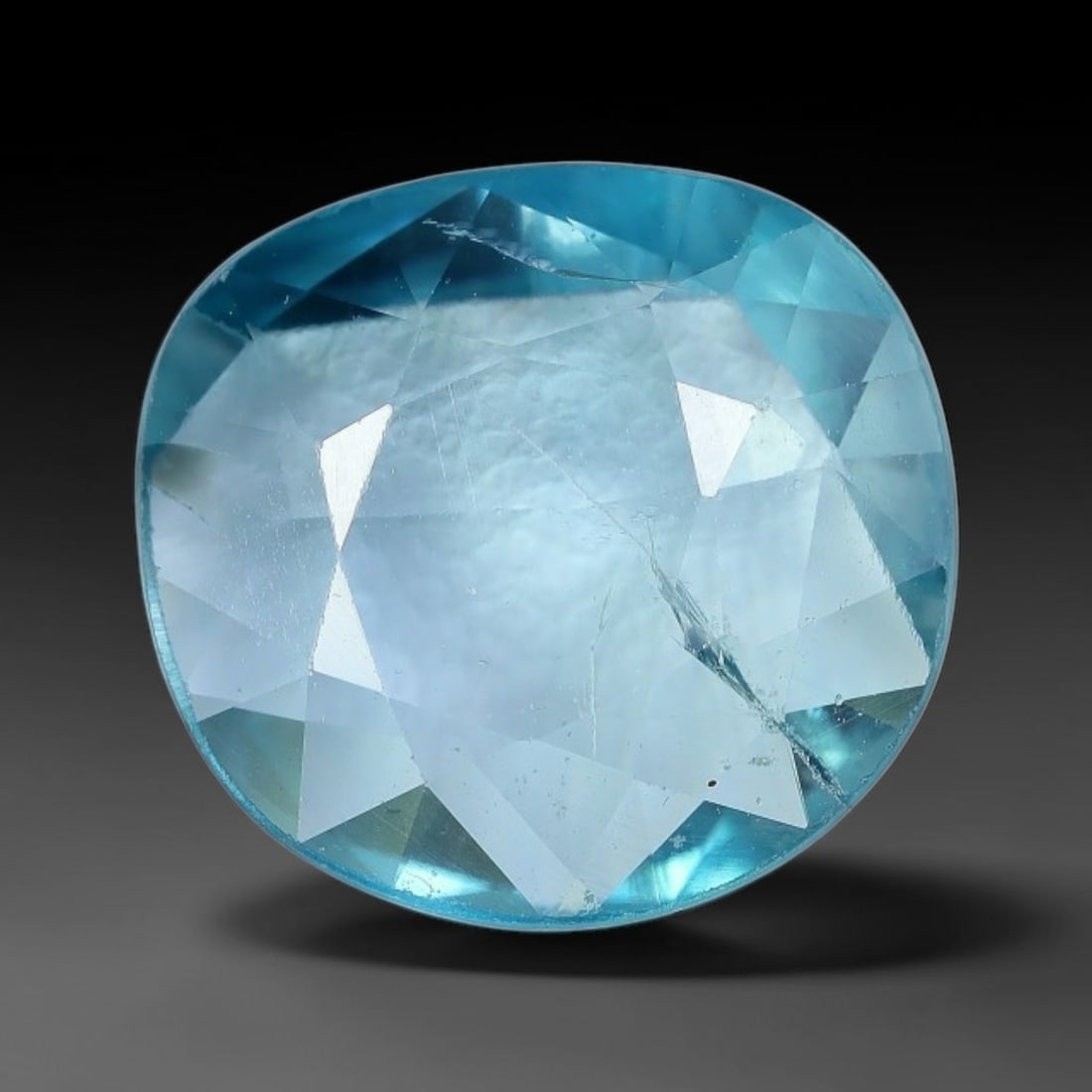 5.33ct Natural Cambodian Blue Zircon Rose Cut Loose Gemstone, 78BV: This fascinating rose cut gemstone is natural blue zircon sourced from Cambodia. The vintage-inspired rose cut facets create soft, diffused light return that beautifully showcases its vivid saturated 