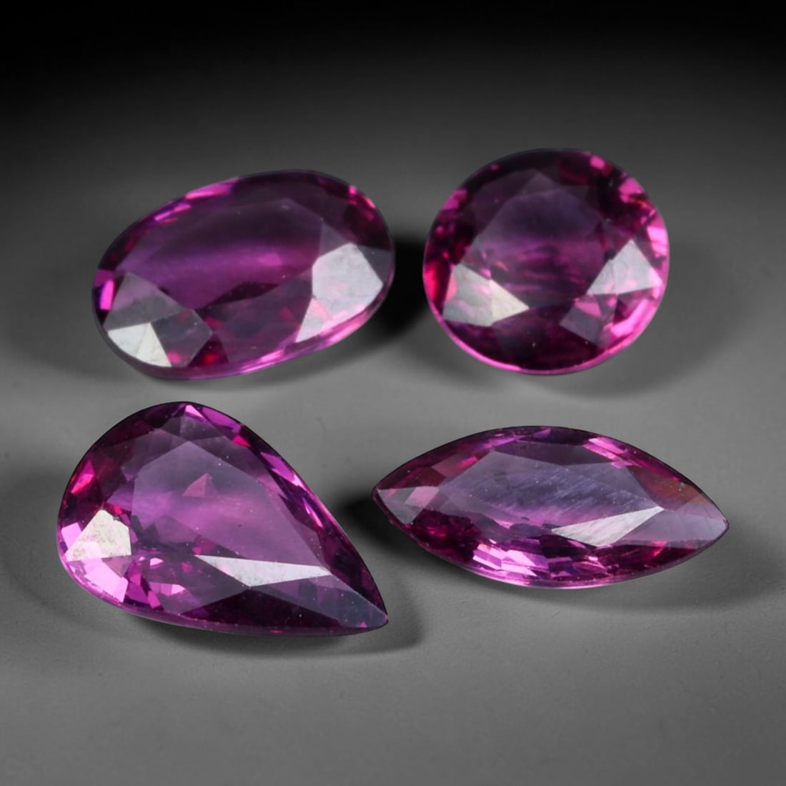 3.31ct Natural Tanzanian Rhodolite Garnet Loose Gemstone Parcel, 3BW: This parcel features natural rhodolite garnet sourced from Tanzania. The material carries attractive saturated purple-red tones within transparent crystal, finished with precise faceting that delivers