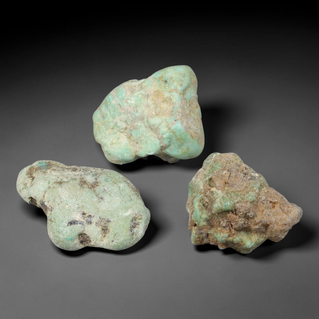 111ct Natural Kingman Turquoise Rough - Arizona USA, 22FD: This is a natural, unpolished Kingman turquoise rough specimen from Arizona, USA, with subtle greenish-blue hues visible within a naturally weathered host matrix. The stone retains its completely unmo